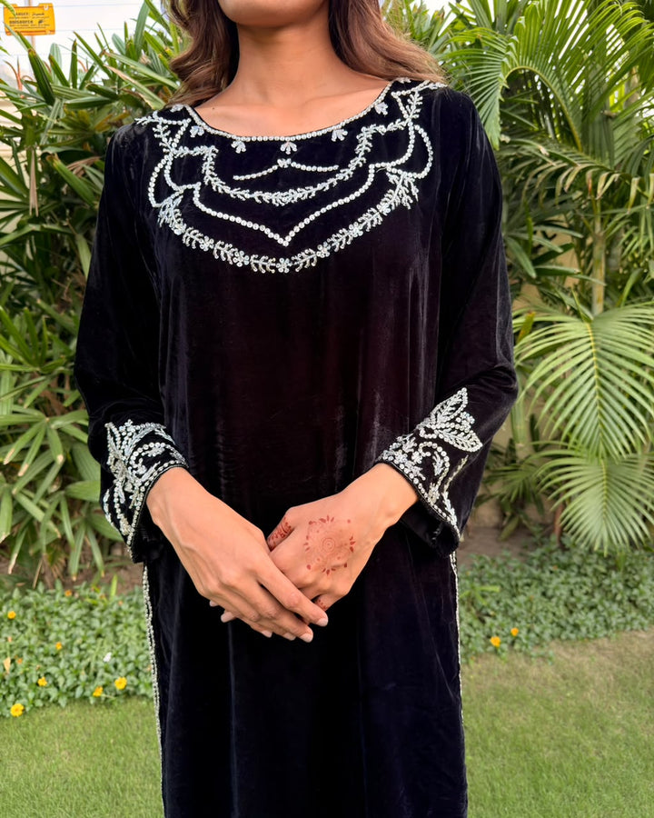 Ombrella Black Velvet 2 Piece Suit