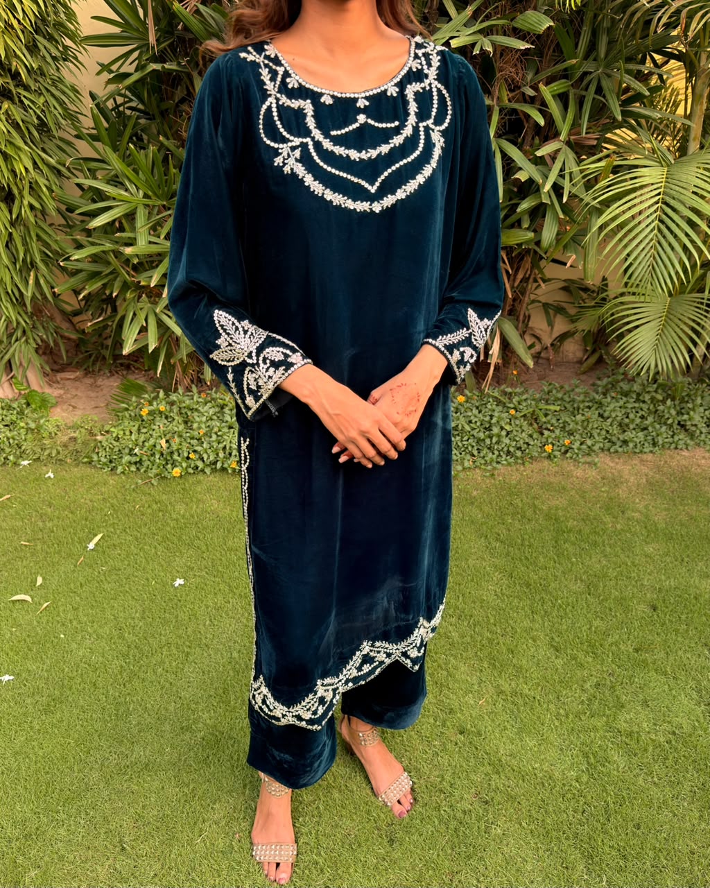 Ombrella Midnight Blue Velvet 2 Piece Suit