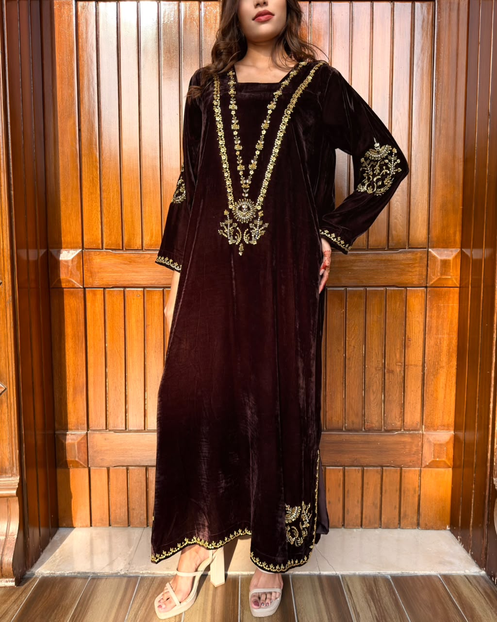 Ombrella Chocolate Brown kaftan 1 Piece