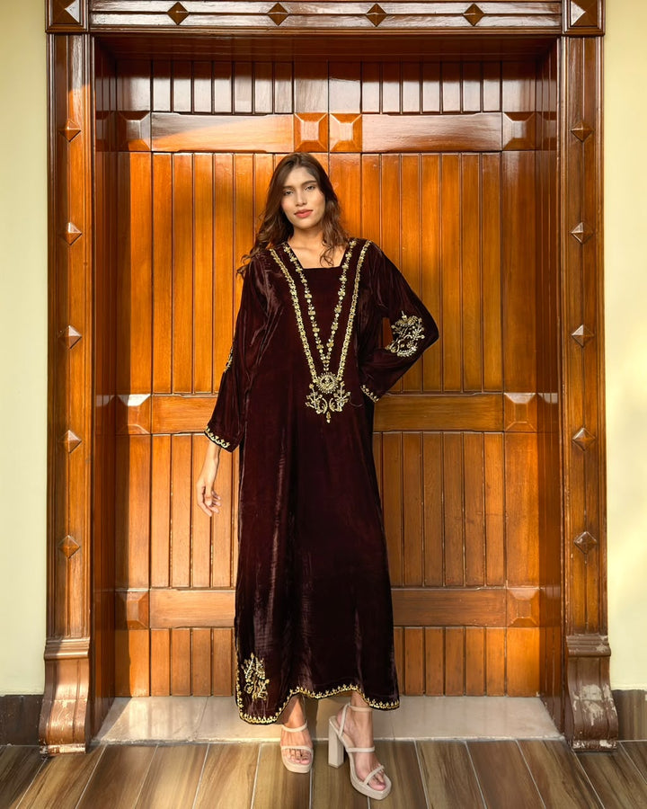 Ombrella Chocolate Brown kaftan 1 Piece