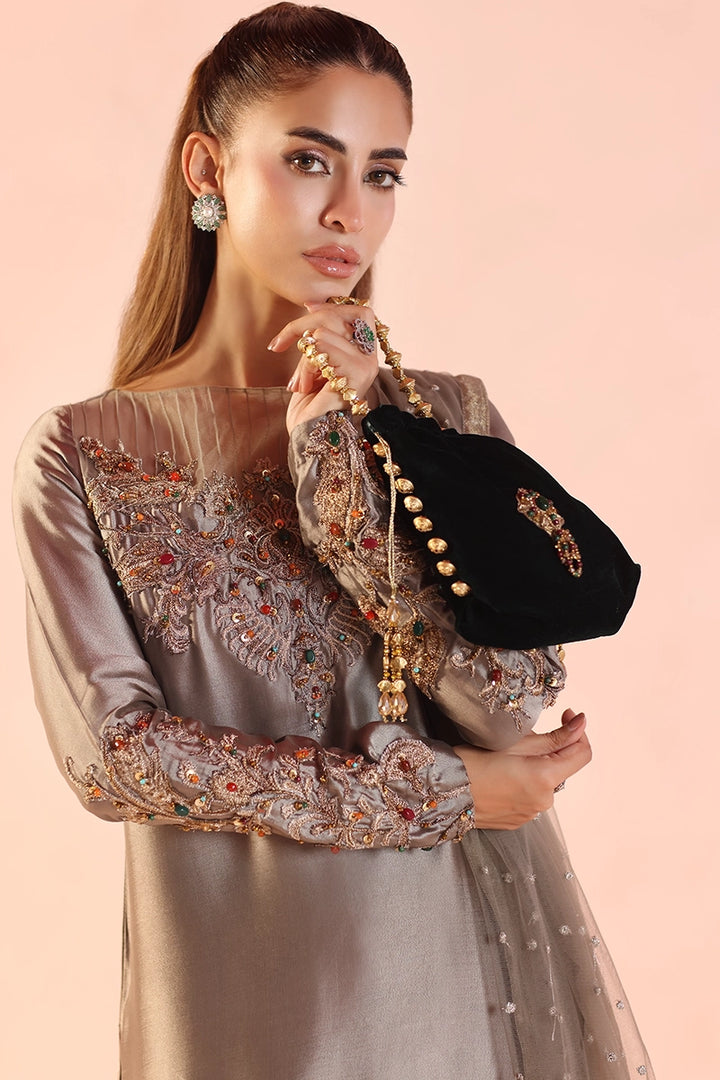 Musferah Saad -  Whispers of Opulence - Tissue,Silk & Net - 3 Piece