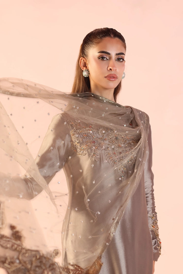 Musferah Saad -  Whispers of Opulence - Tissue,Silk & Net - 3 Piece