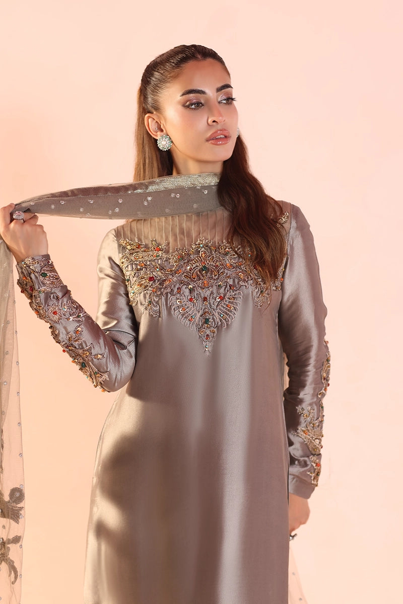 Musferah Saad -  Whispers of Opulence - Tissue,Silk & Net - 3 Piece