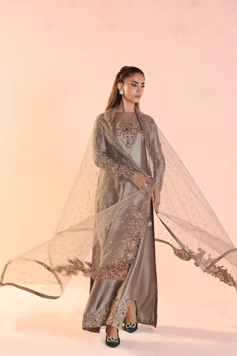 Musferah Saad -  Whispers of Opulence - Tissue,Silk & Net - 3 Piece