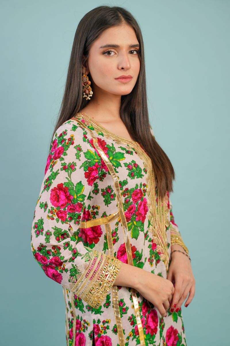 Gul E Noor- Bloche Vol 1 - White - Acrylic - 2 Piece