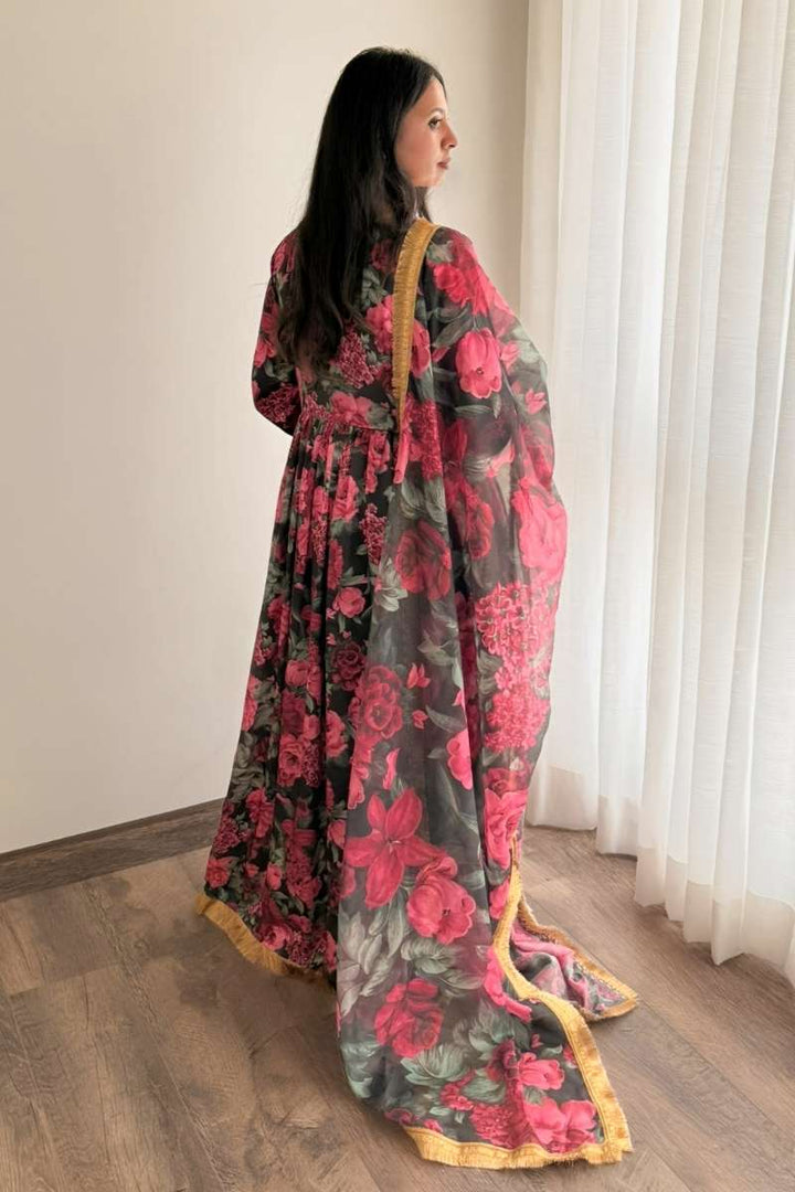 Minutiae - Wildflower - Silk Blend - Black/Pink Multi - 2 Piece