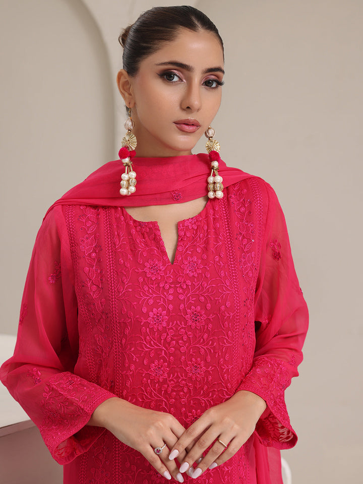 Oaks - Chiffon Embroidered Pret Suit For Women - Aatishi - 3 Piece