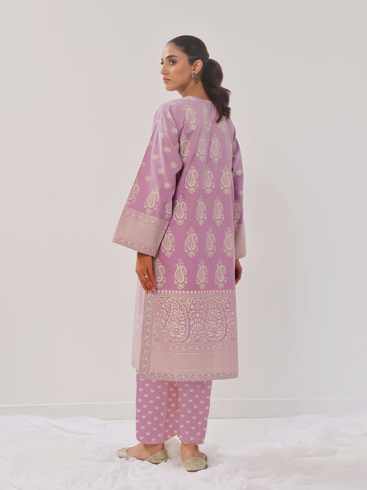 Oaks - 2 Piece Printed Pret Shirt Trouser Cambric Lilac - OW2P-2408020