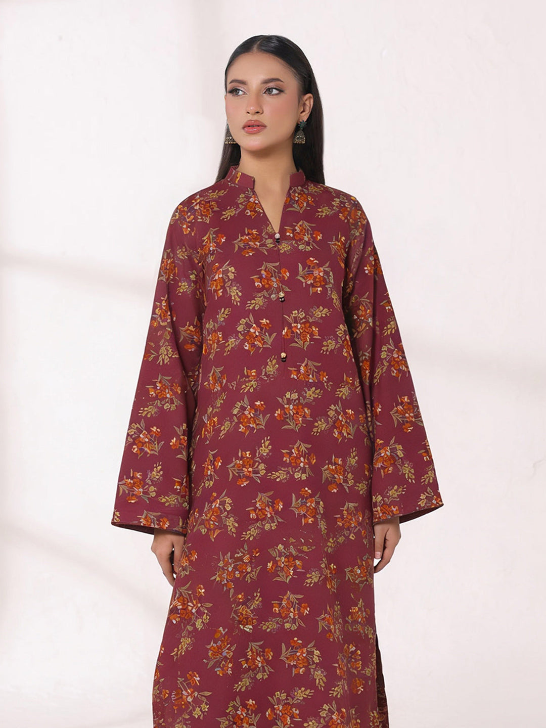 Oaks Printed Lawn Unstitched Pink 2 Piece