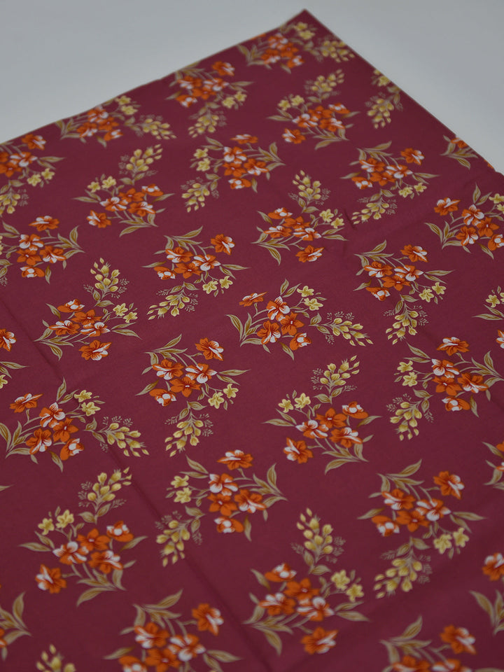 Oaks Printed Lawn Unstitched Pink 2 Piece