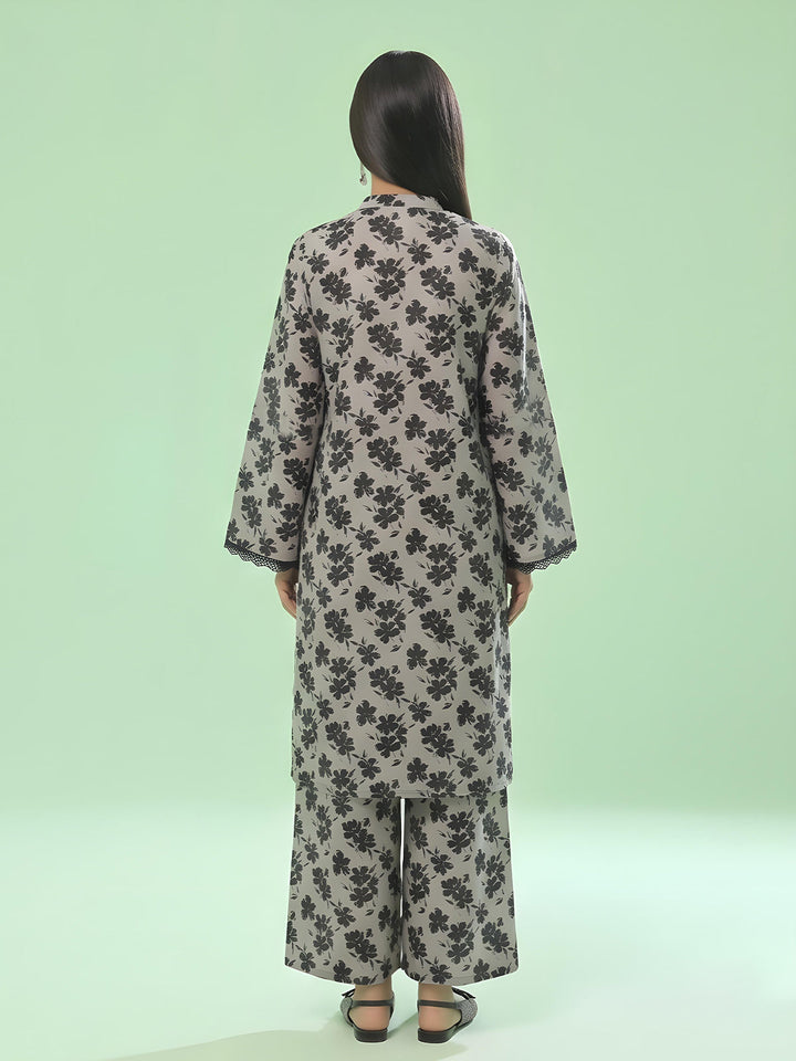 Oaks Printed Lawn Unstitched Beige / Nude 1 Piece