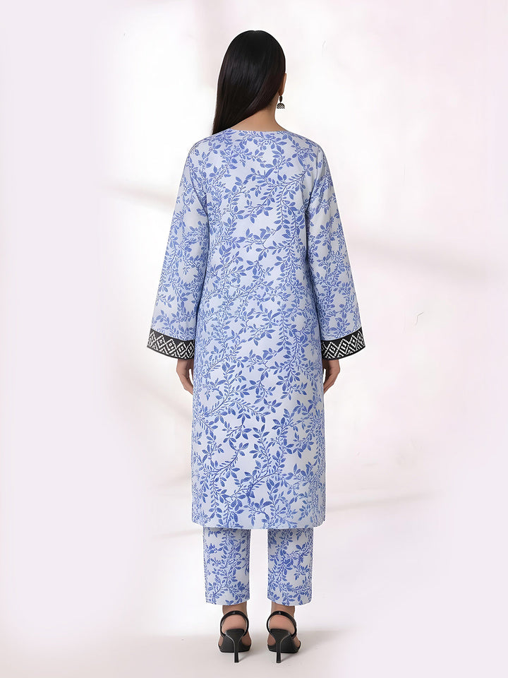 Oaks Printed Lawn Unstitched White 1 Piece