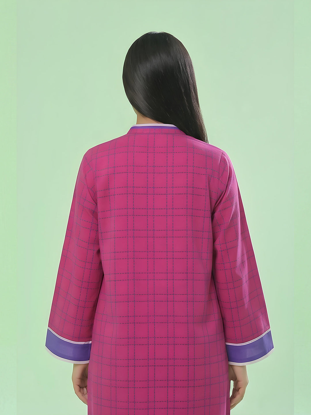 Oaks Printed Lawn Unstitched Pink 1 Piece
