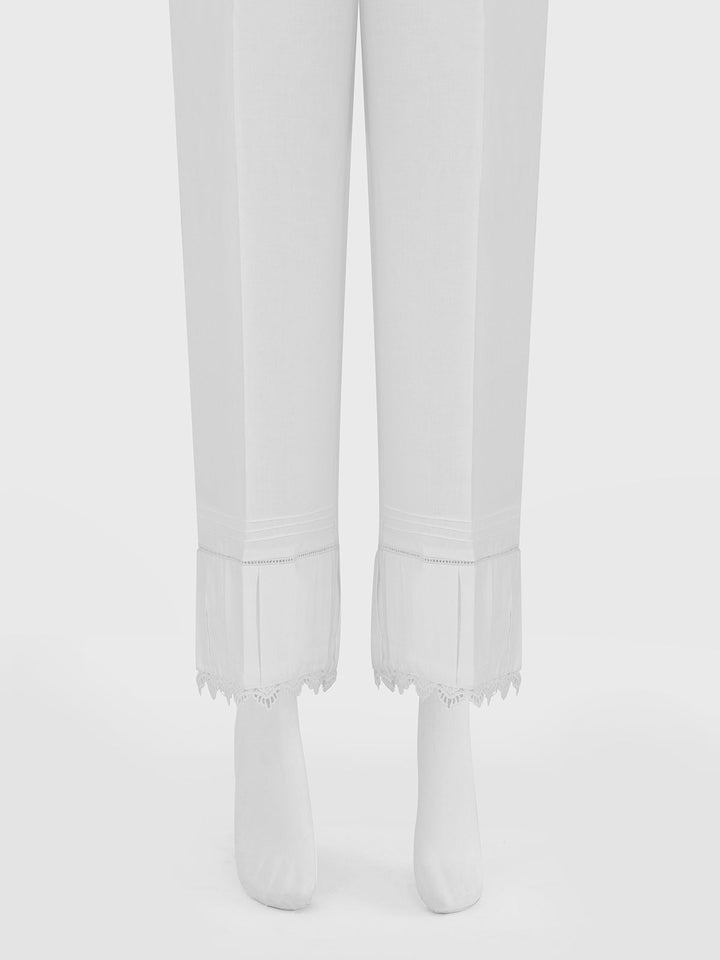 Oaks - Women White Lawn Trouser  - 1 Piece