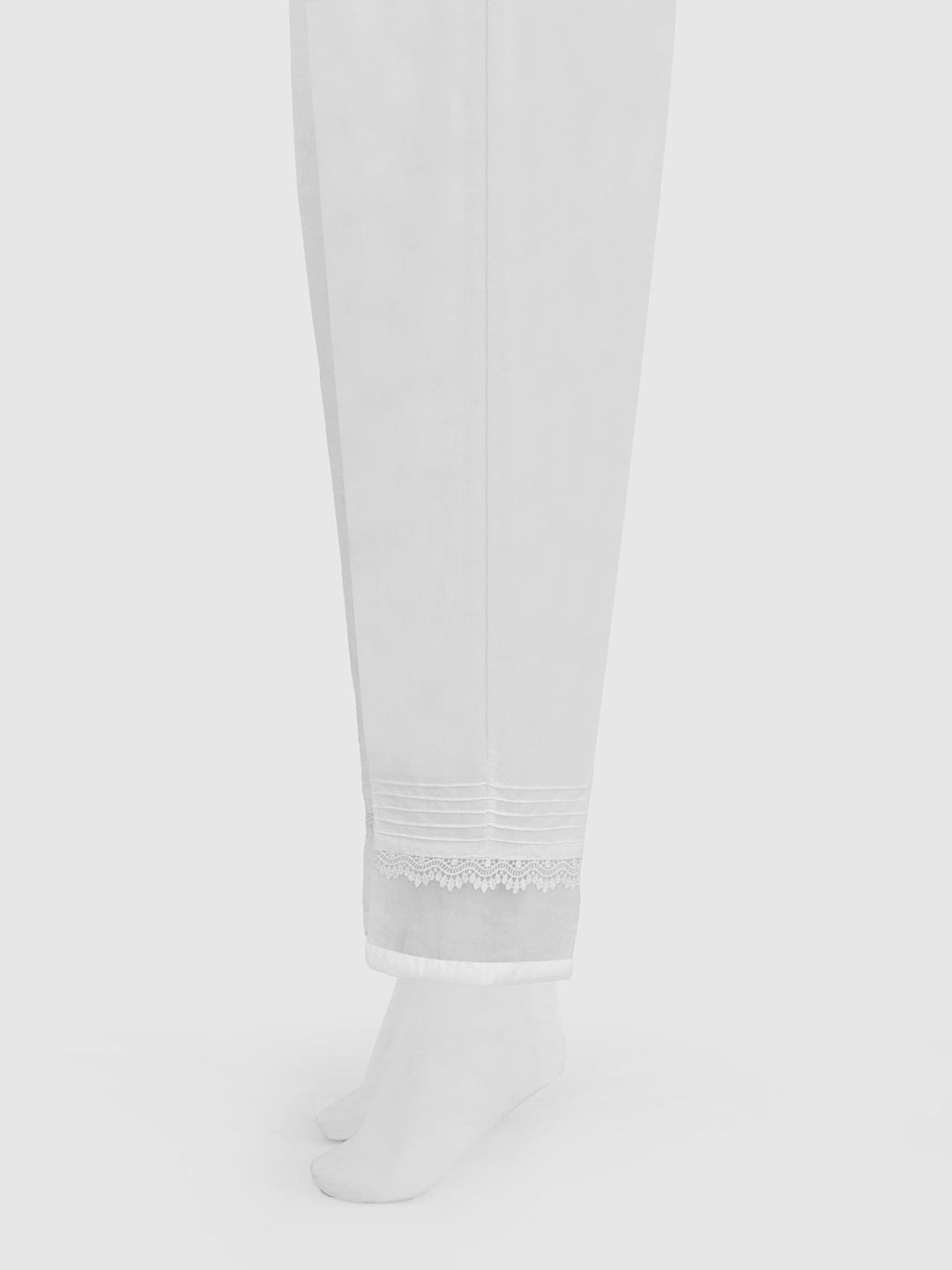 Oaks - Women White Silk Blend Trouser  - 1 Piece