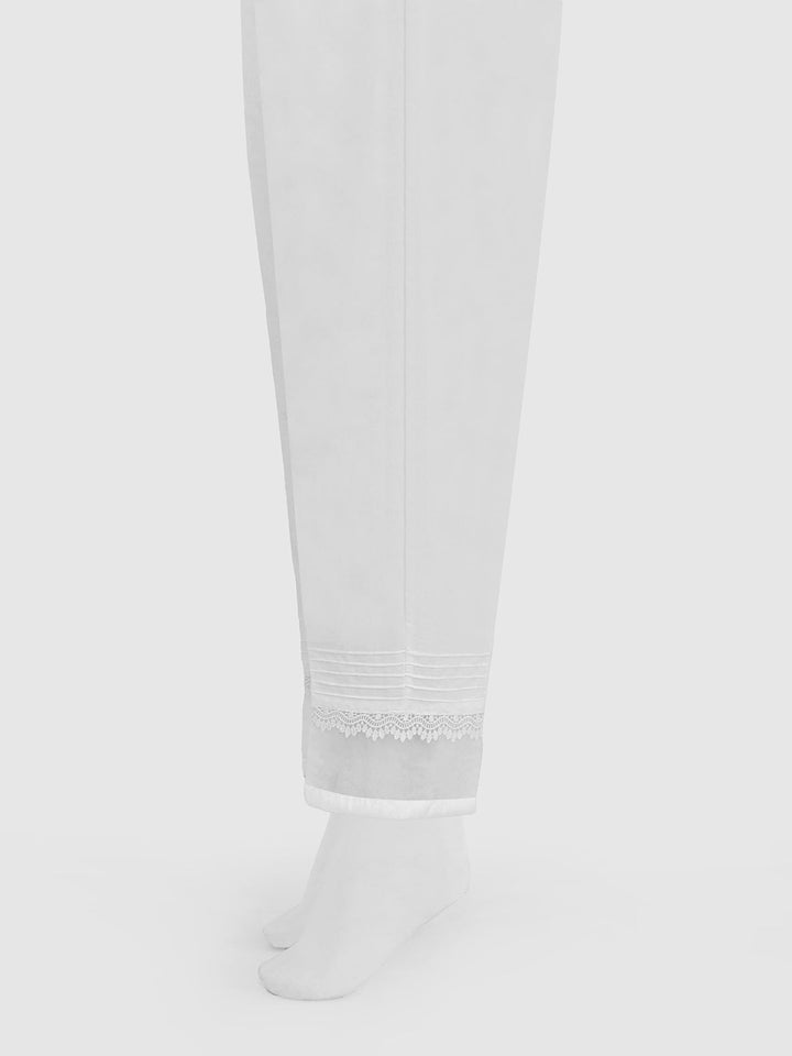 Oaks - Women White Silk Blend Trouser  - 1 Piece