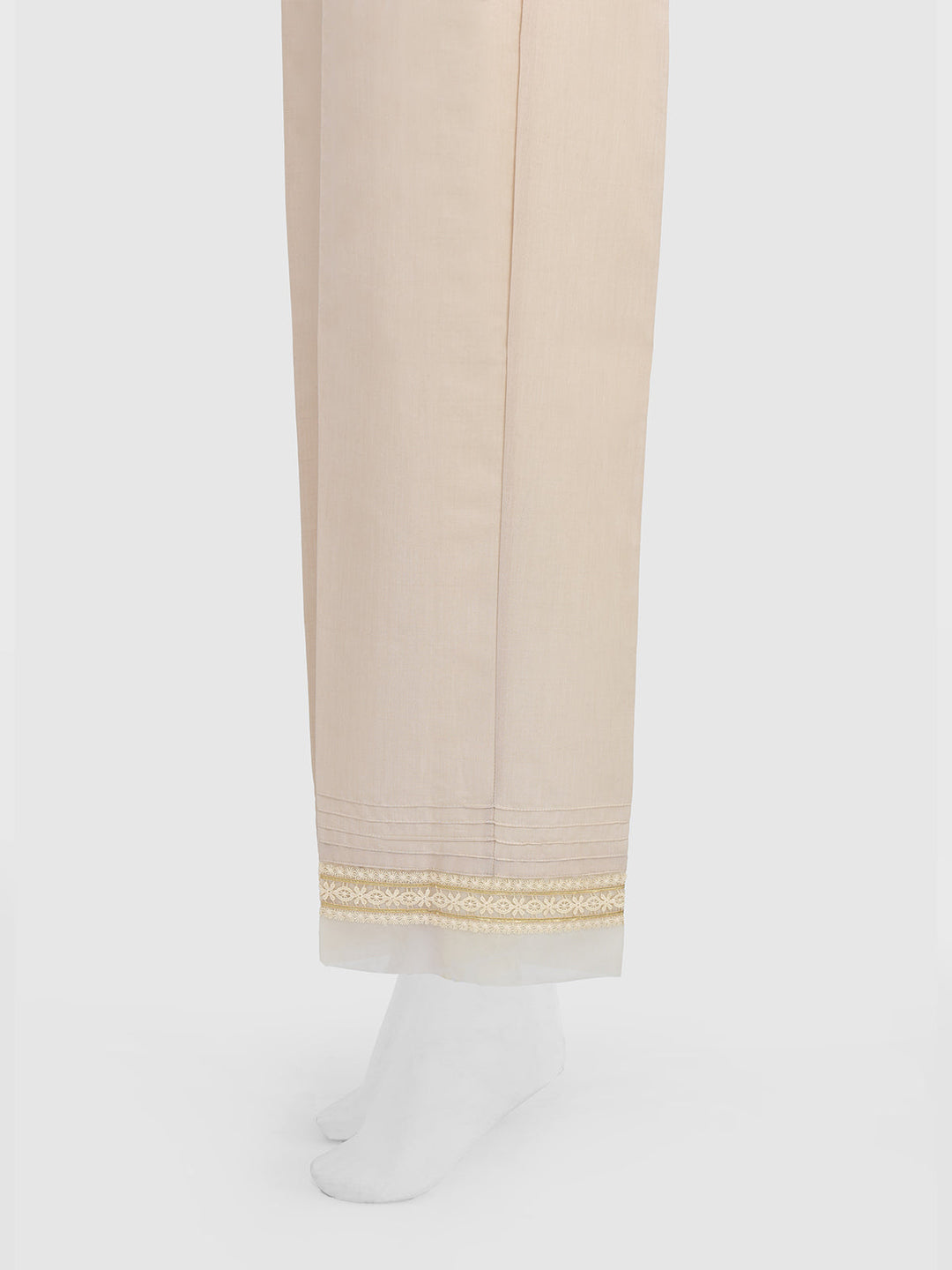 Oaks - Women Beige Silk Blend Trouser  - 1 Piece