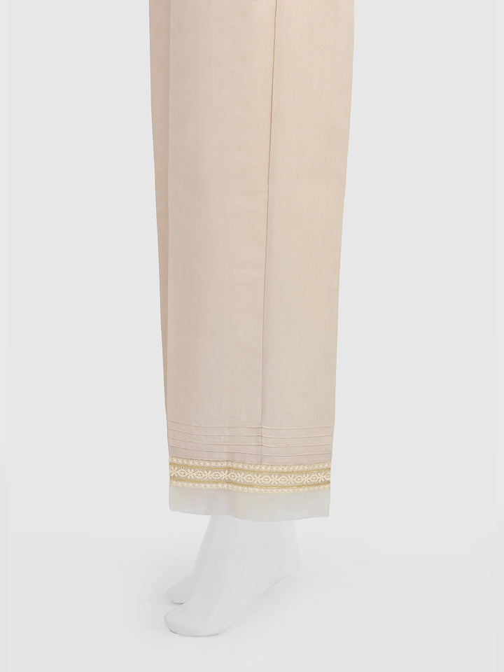 Oaks - Women Beige Silk Blend Trouser  - 1 Piece