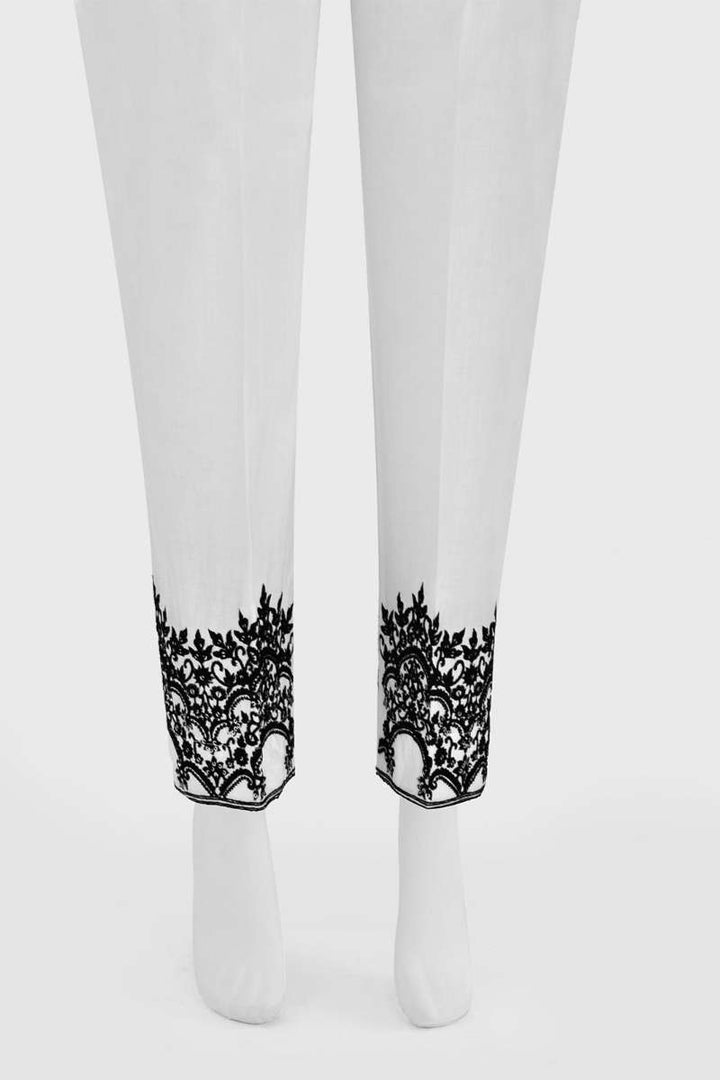 Oaks - Women White Lawn Trouser  - 1 Piece