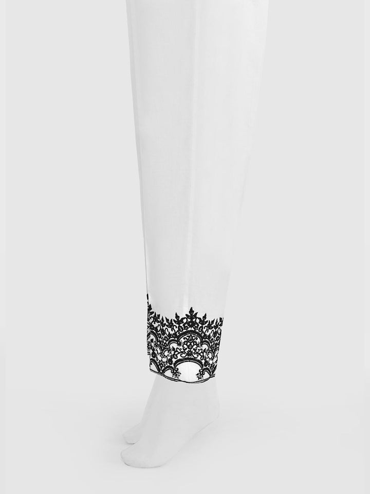 Oaks - Women White Lawn Trouser  - 1 Piece