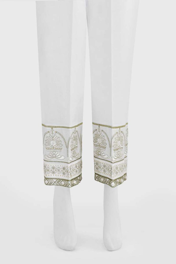 Oaks - Women White Lawn Trouser  - 1 Piece
