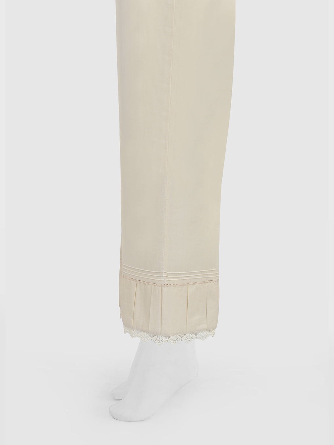 Oaks - Women Off White Lawn Trouser  - 1 Piece