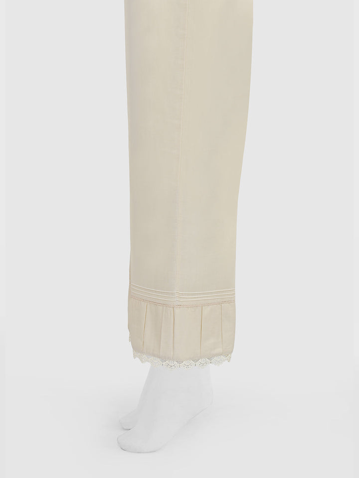 Oaks - Women Off White Lawn Trouser  - 1 Piece