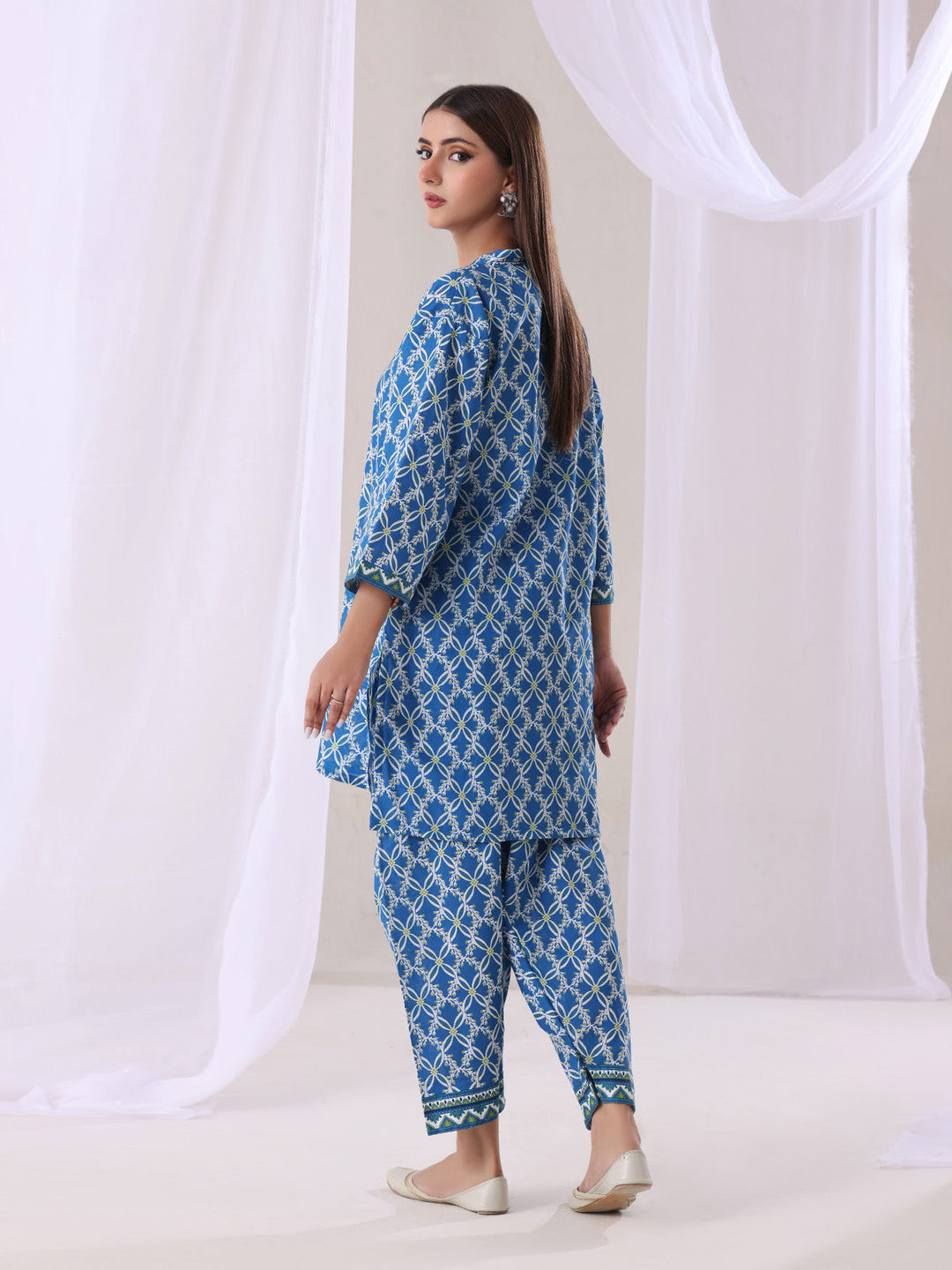 Oaks - Lawn Suit For Women - Blue - 2 Piece