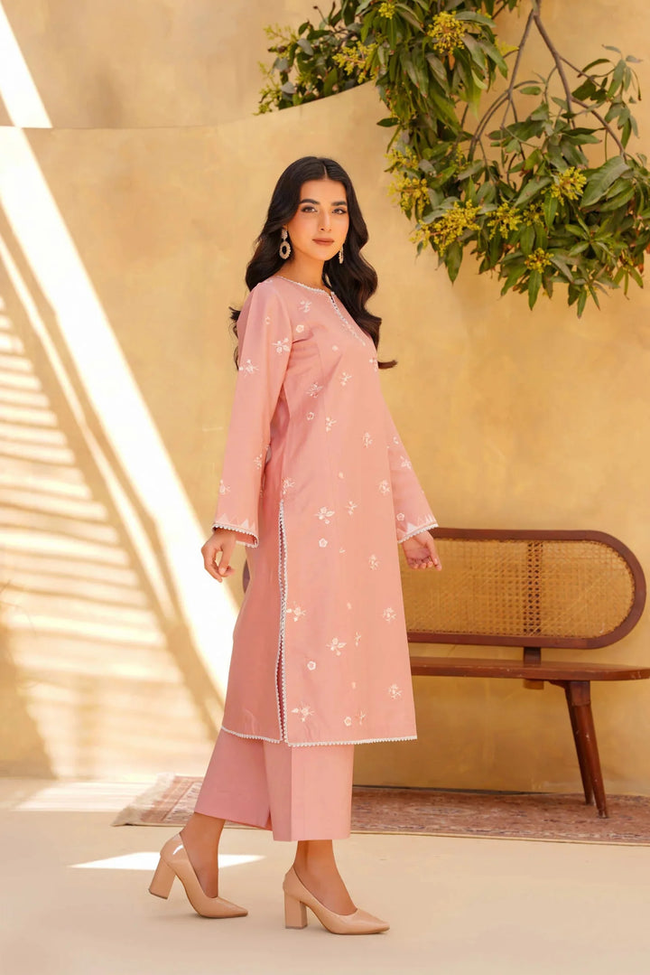 Yashfa Studio - Rouge Brazilian Lawn Suit For Women - Blush Pink - 2 Piece