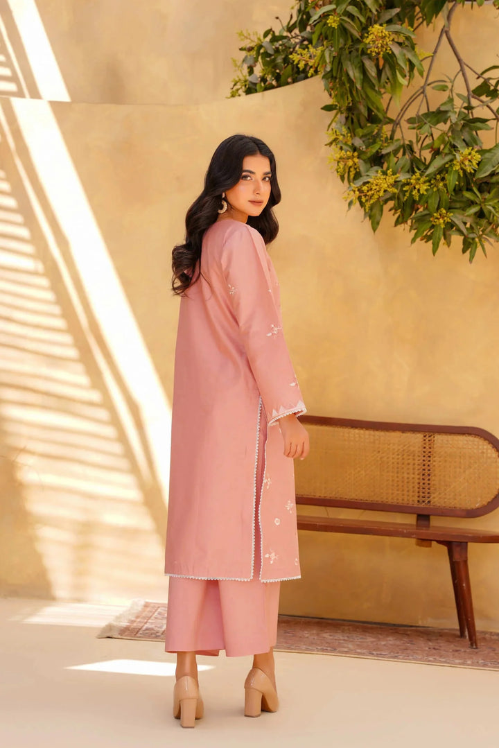 Yashfa Studio - Rouge Brazilian Lawn Suit For Women - Blush Pink - 2 Piece