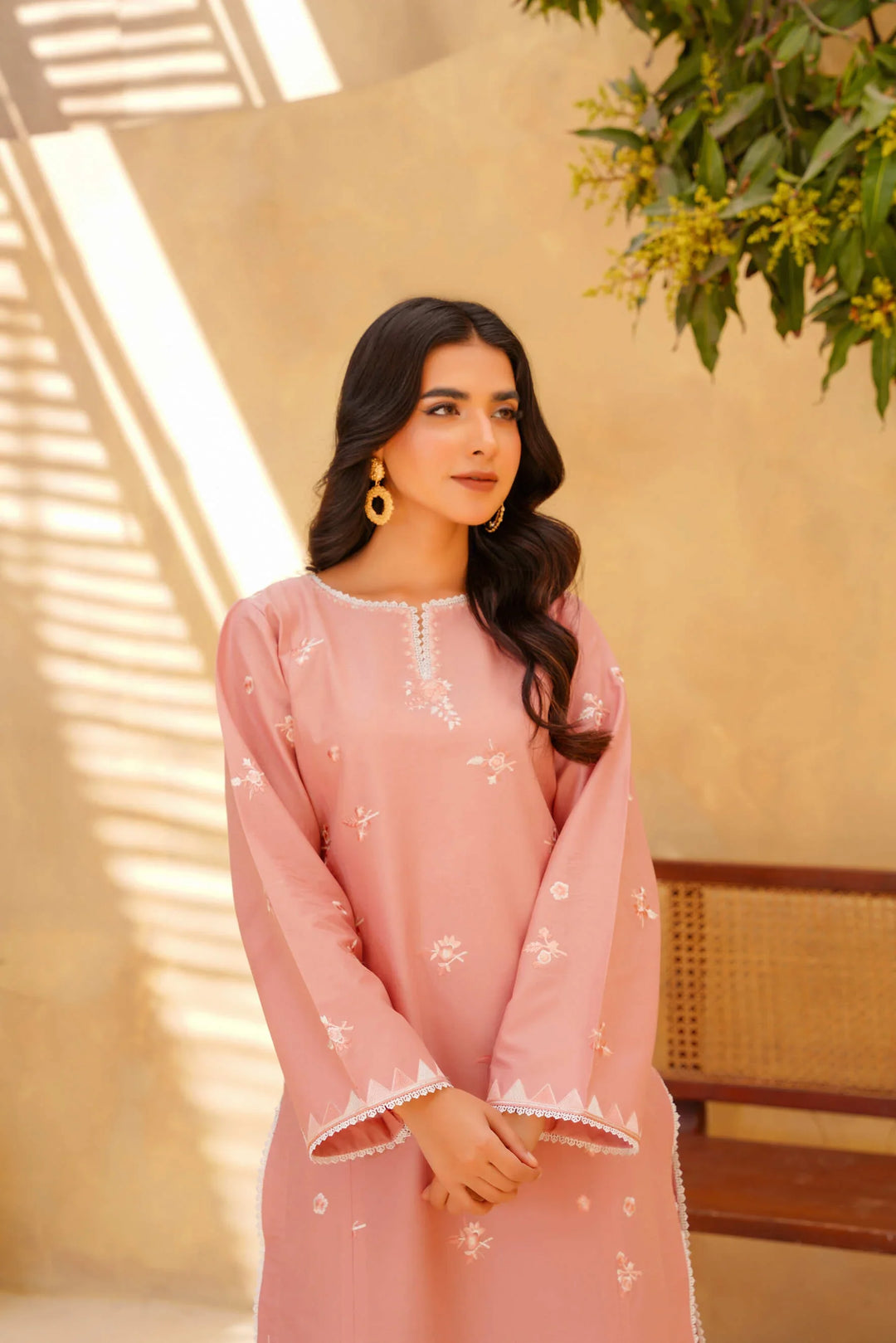 Yashfa Studio - Rouge Brazilian Lawn Suit For Women - Blush Pink - 2 Piece