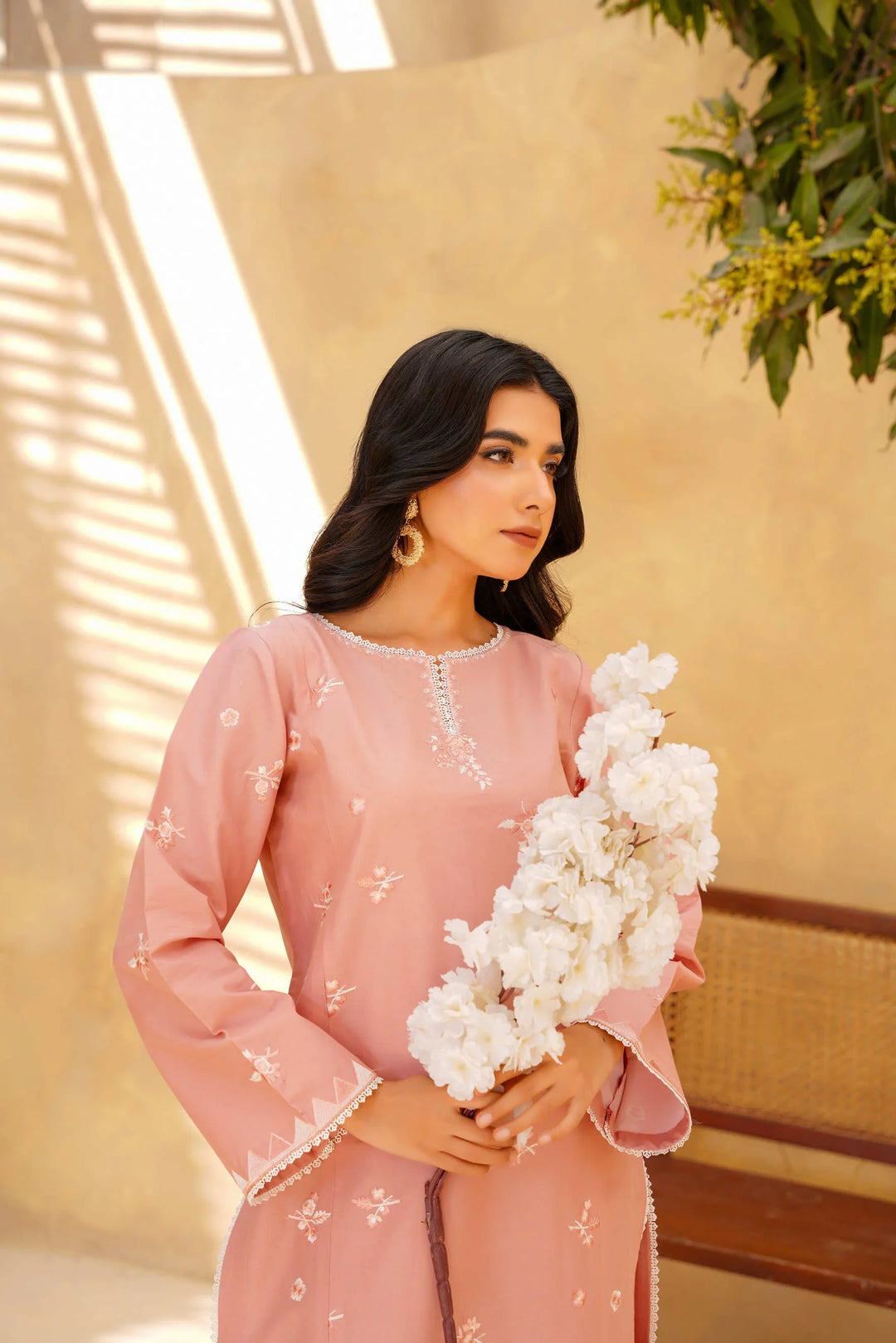 Yashfa Studio - Rouge Brazilian Lawn Suit For Women - Blush Pink - 2 Piece