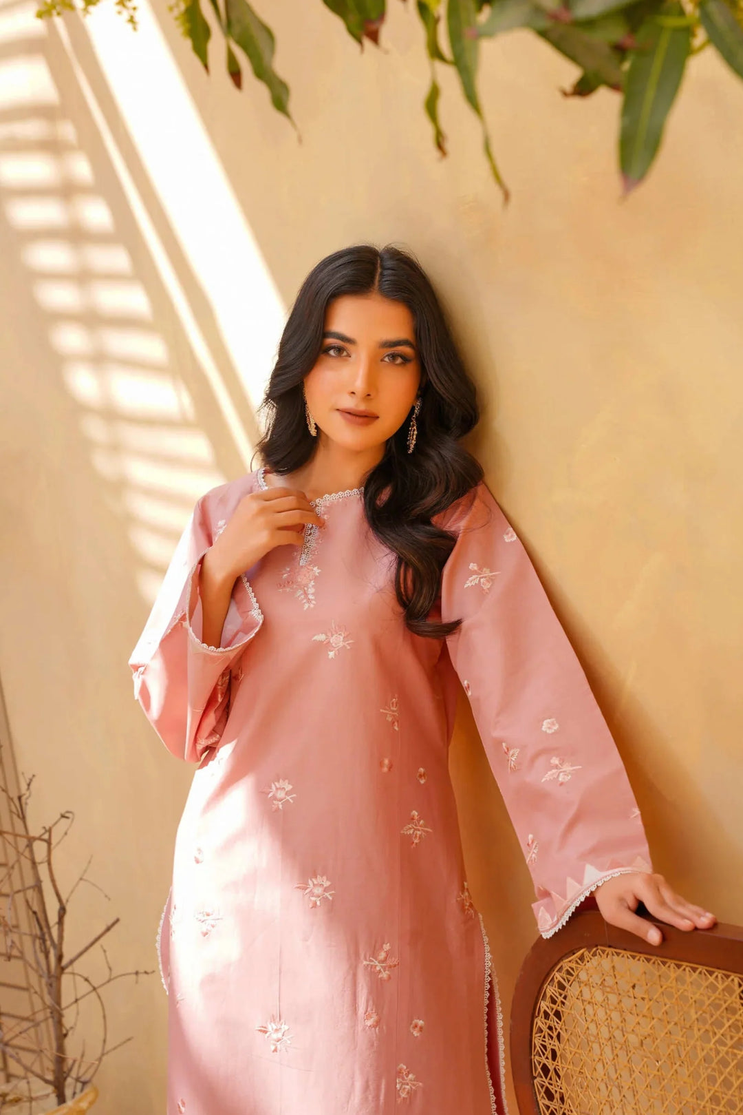 Yashfa Studio - Rouge Brazilian Lawn Suit For Women - Blush Pink - 2 Piece