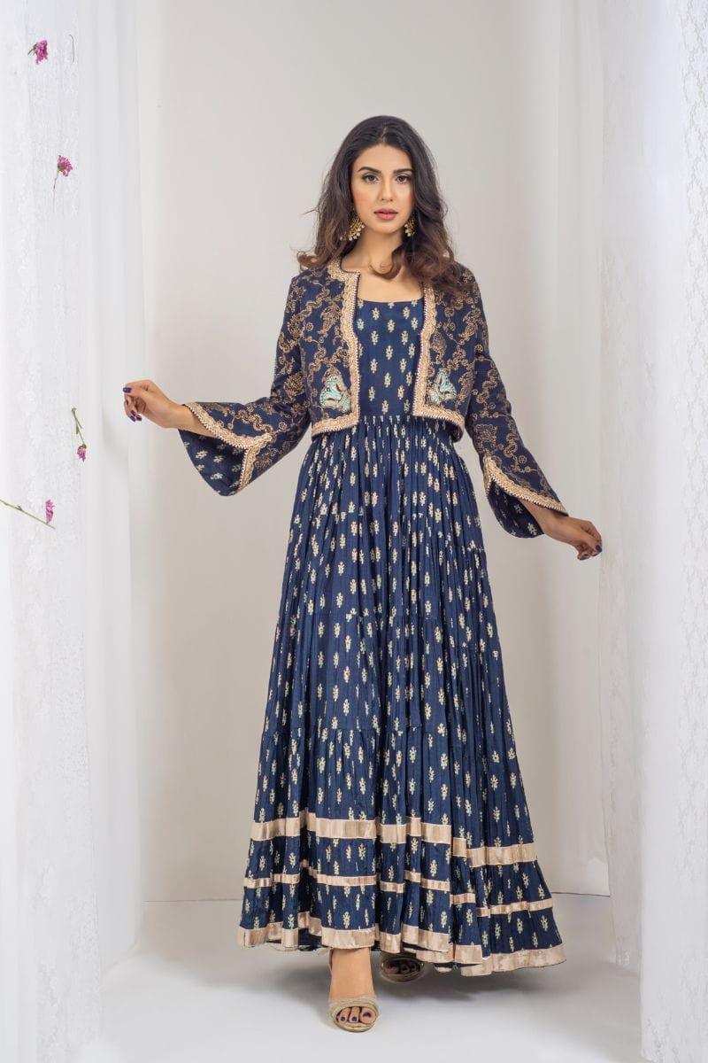 Yasmin Zaman - Arya  - Navy Blue  - F-330
