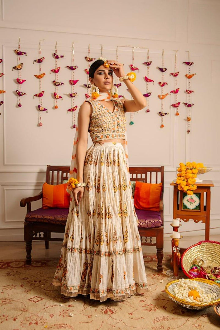 Yasmin Zaman - Lehnga - Cotton - E-93 - 3 Piece