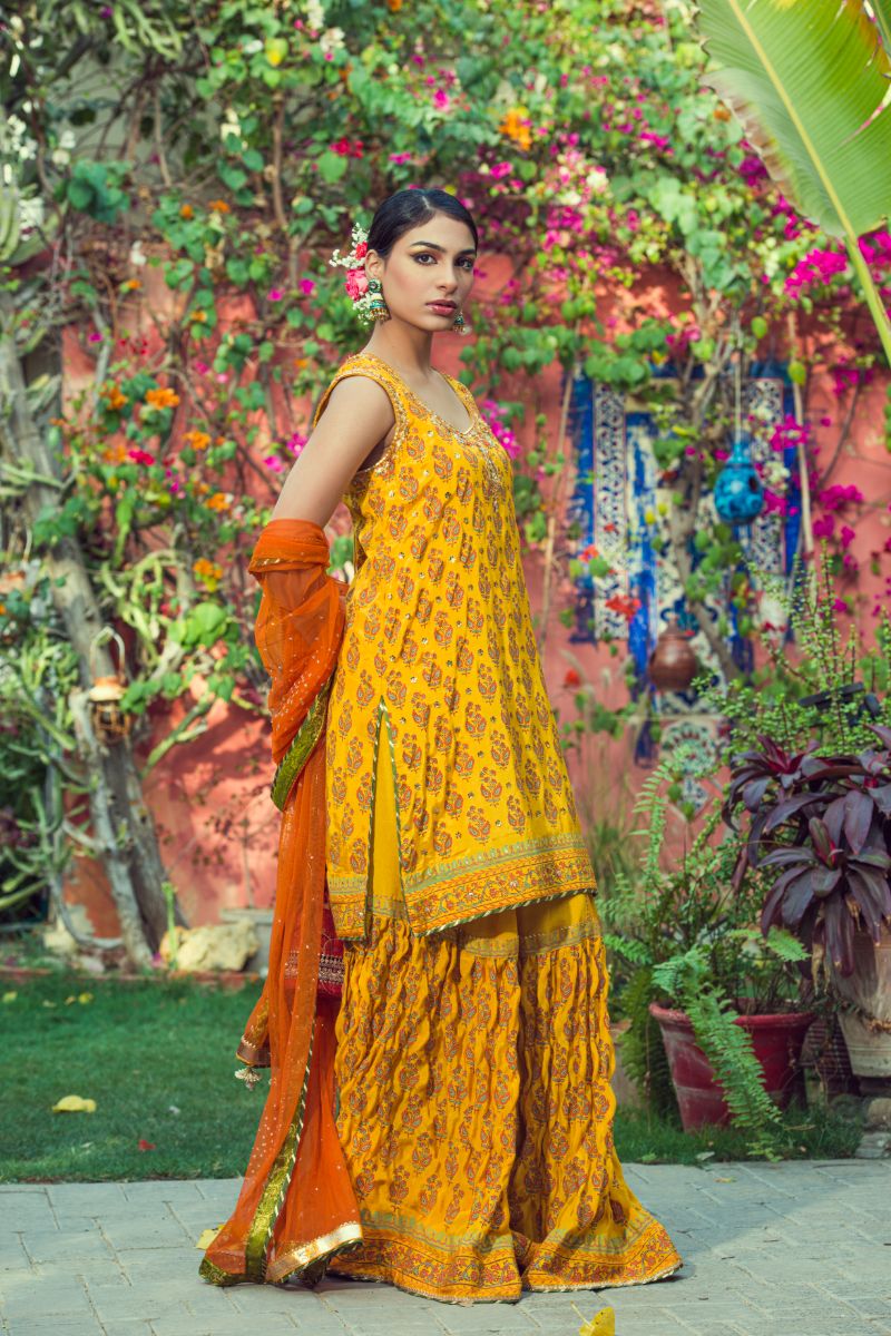 Yasmin Zaman - Misha - Marigold & Yellow - 3 Piece