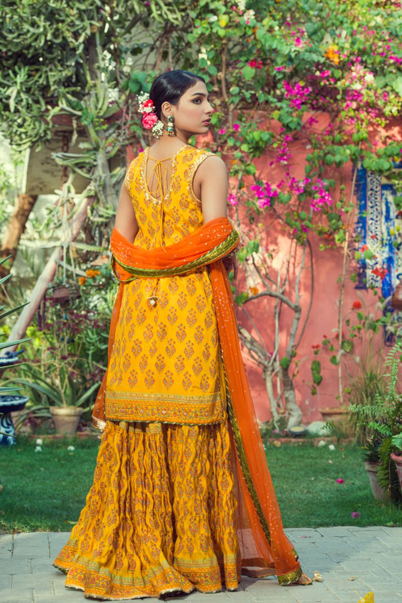 Yasmin Zaman - Misha - Marigold & Yellow - 3 Piece