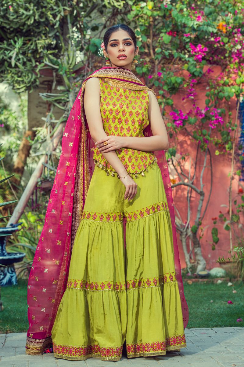 Yasmin Zaman - Sawera - Leaf Green - 3 Piece
