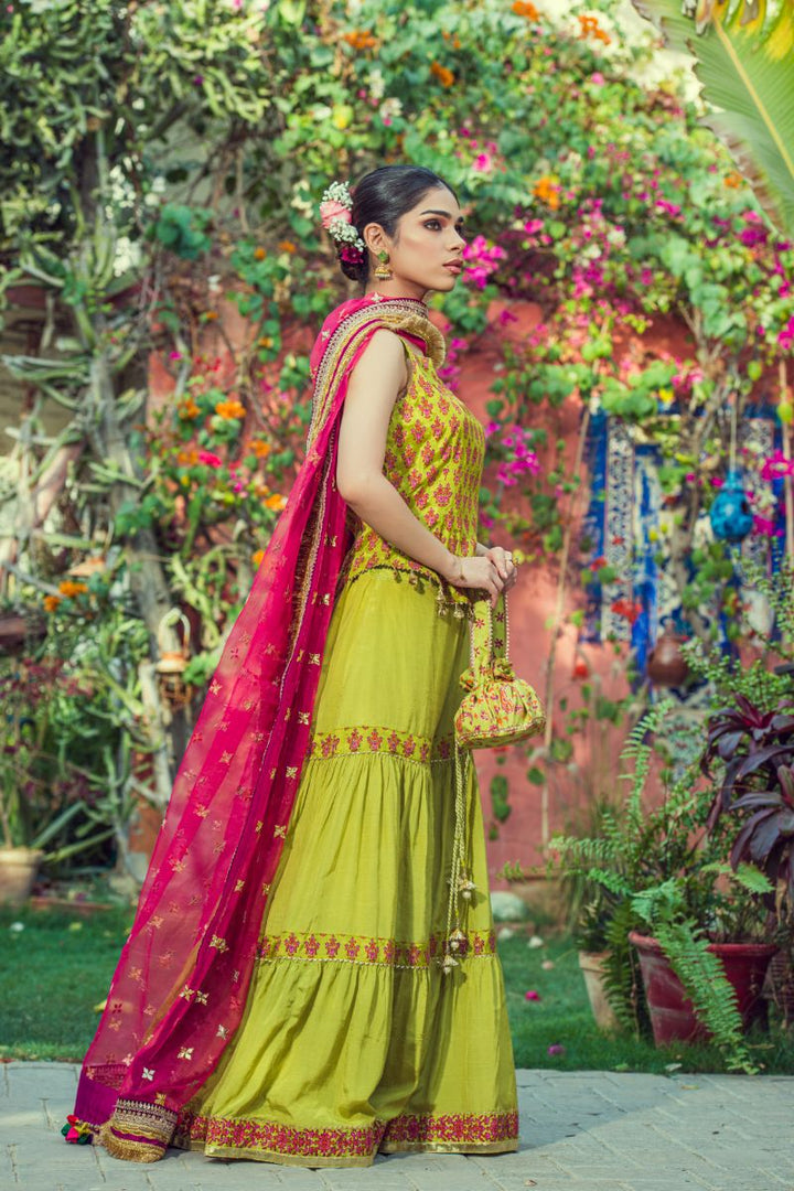 Yasmin Zaman - Sawera - Leaf Green - 3 Piece