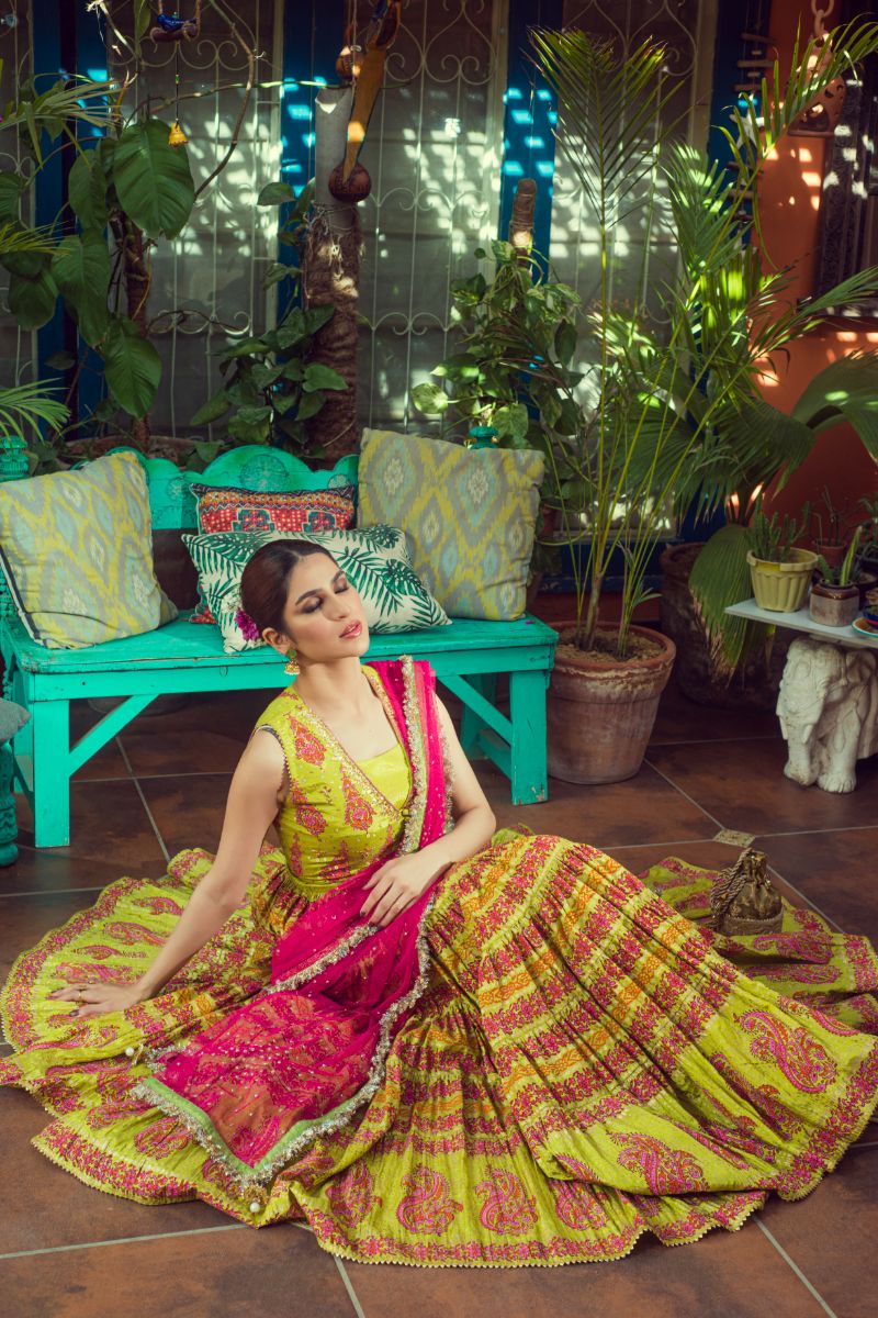 Yasmin Zaman - Unzila - Leaf Green - 3 Piece