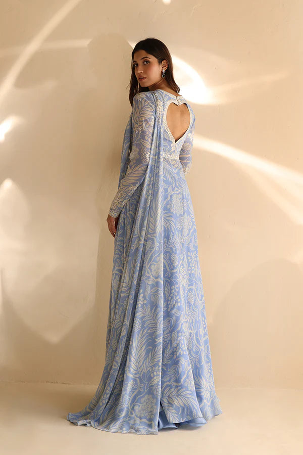 Sania Maskatiya - Yisra - Georgette - Periwinkle - 2 Piece
