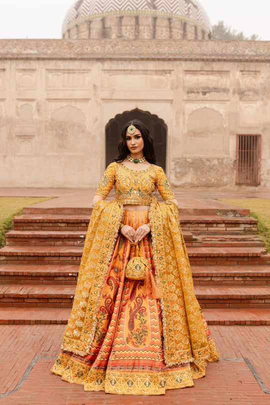 Maria Osama Khan | Claire Pleated Silk | Scarlet