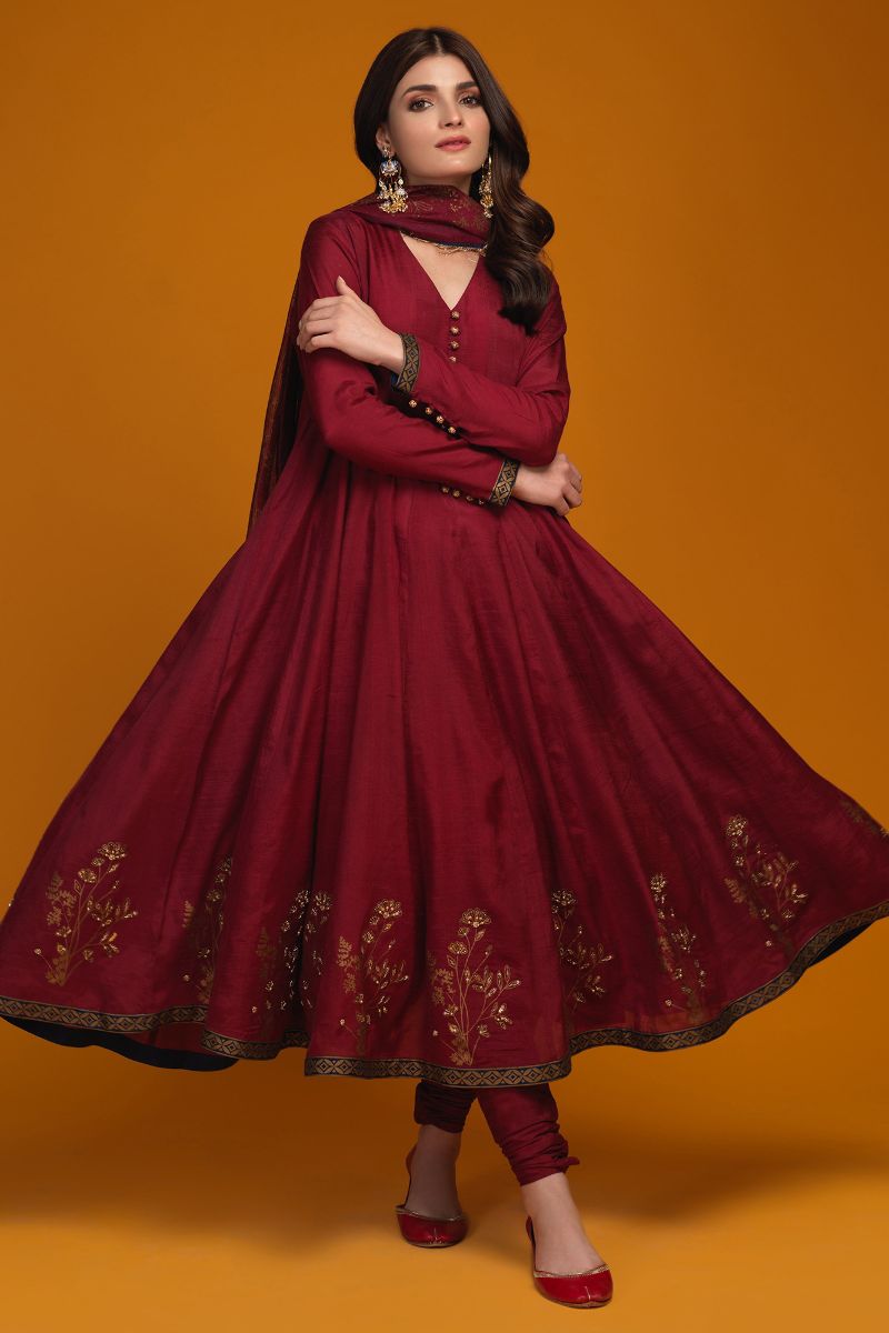 Zaaviay - Heer - Raw Silk - 3 Piece