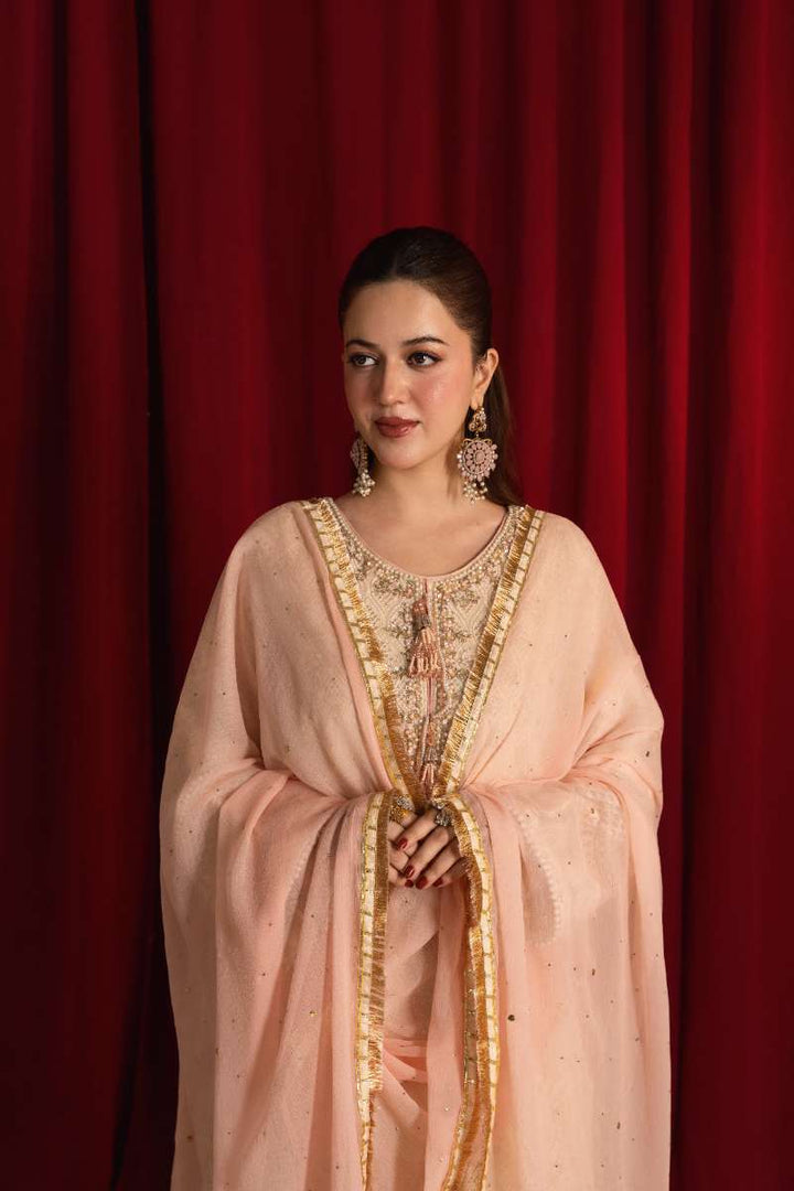 Zaaviay-Luna Pearl-White-Chikankari-3 Piece