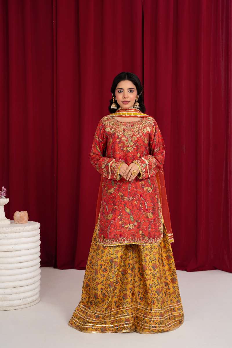 Zaaviay - Tangerine Tumble Suit For Women - 3 Piece