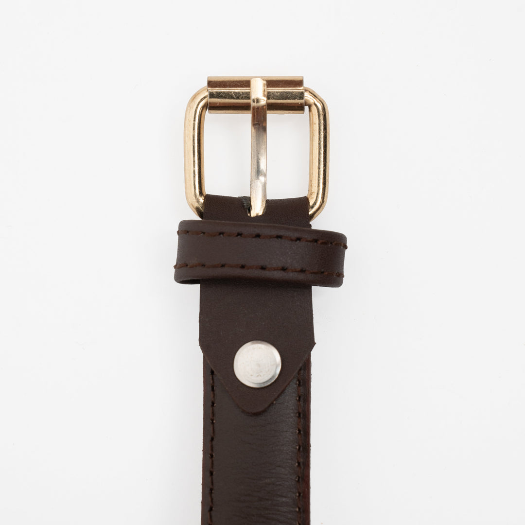 Zahraas Chic Leather ladies Belt Dark Brown - Studio by TCS