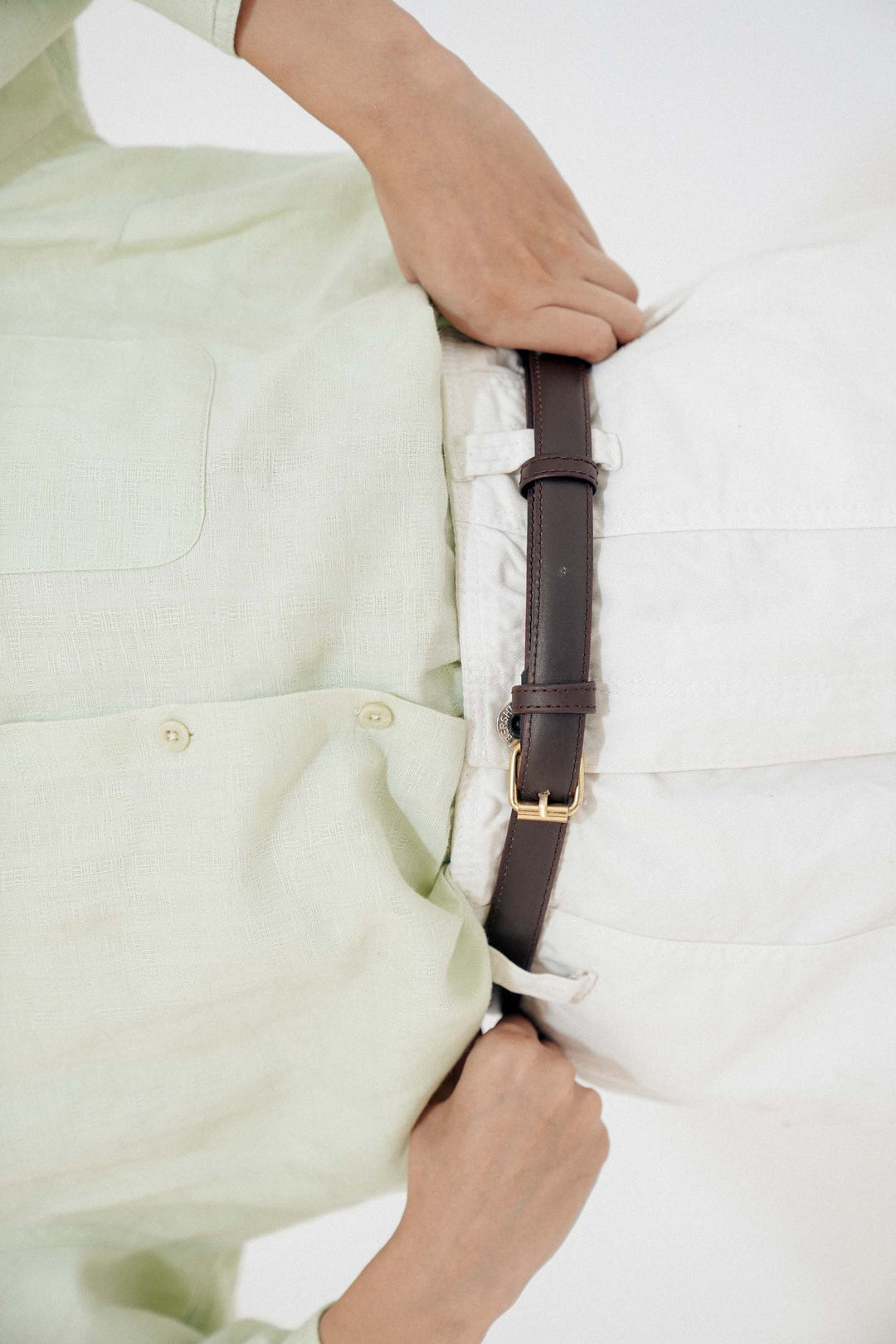 Zahraas Chic Leather ladies Belt Dark Brown - Studio by TCS