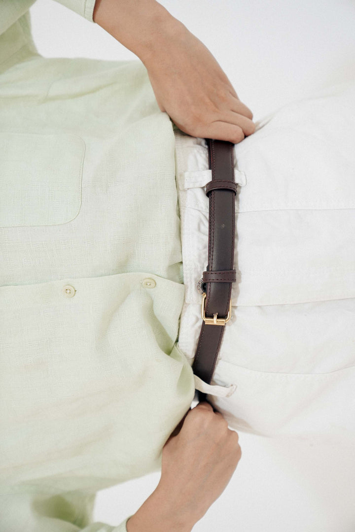 Zahraas Chic Leather ladies Belt Dark Brown - Studio by TCS