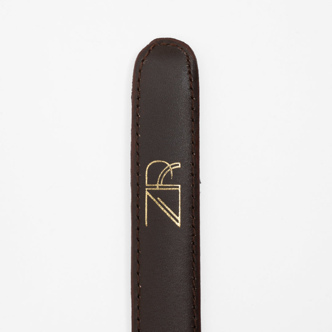 Zahraas Chic Leather ladies Belt Dark Brown - Studio by TCS