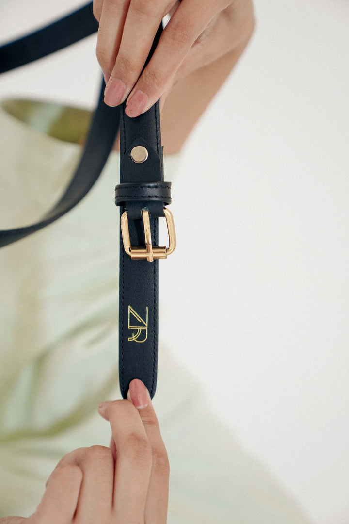 Zahraas Chic Leather ladies Belt Dark Brown - Studio by TCS